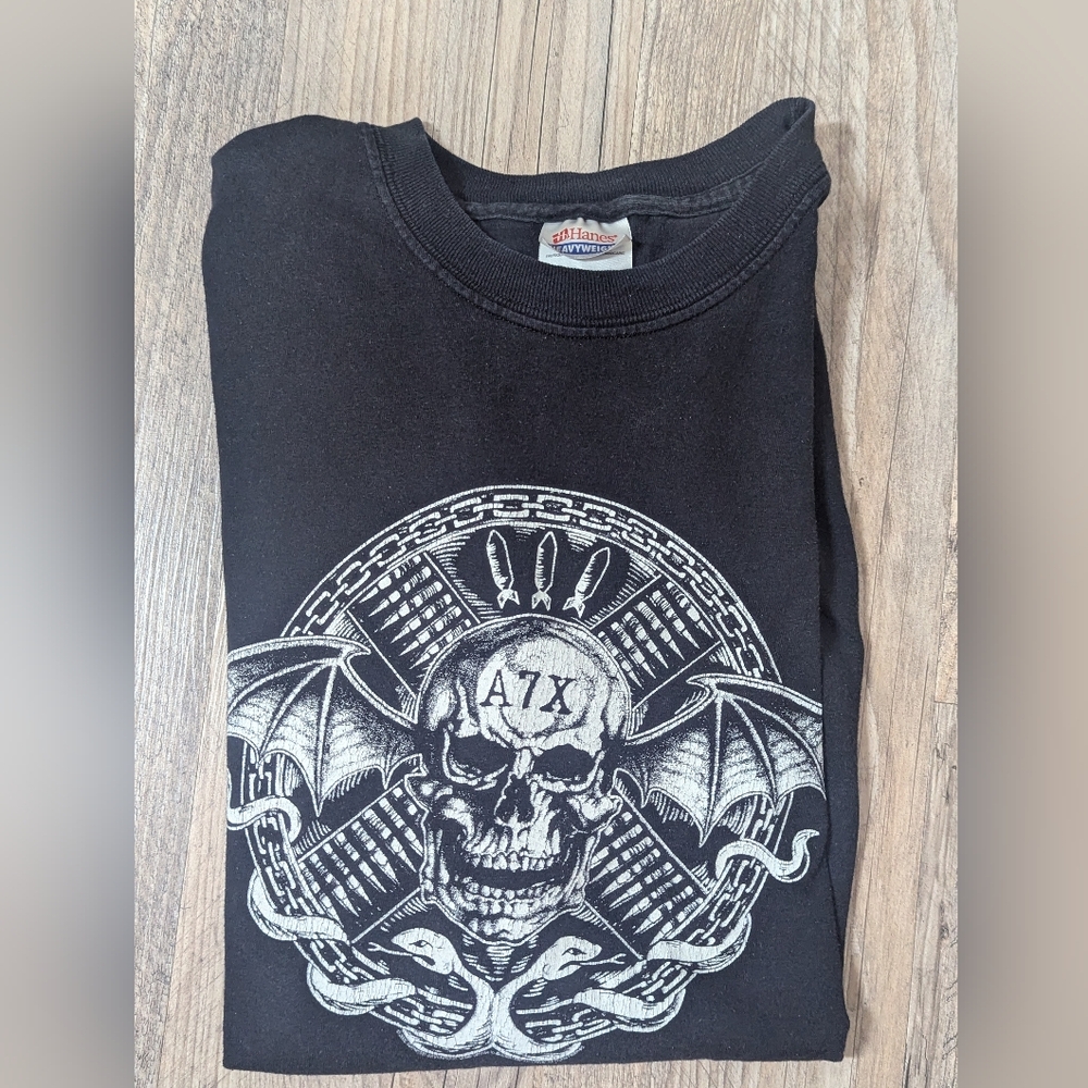Y2K Avenged Sevenfold Band Tee Shirt XXL Skulls 2XL